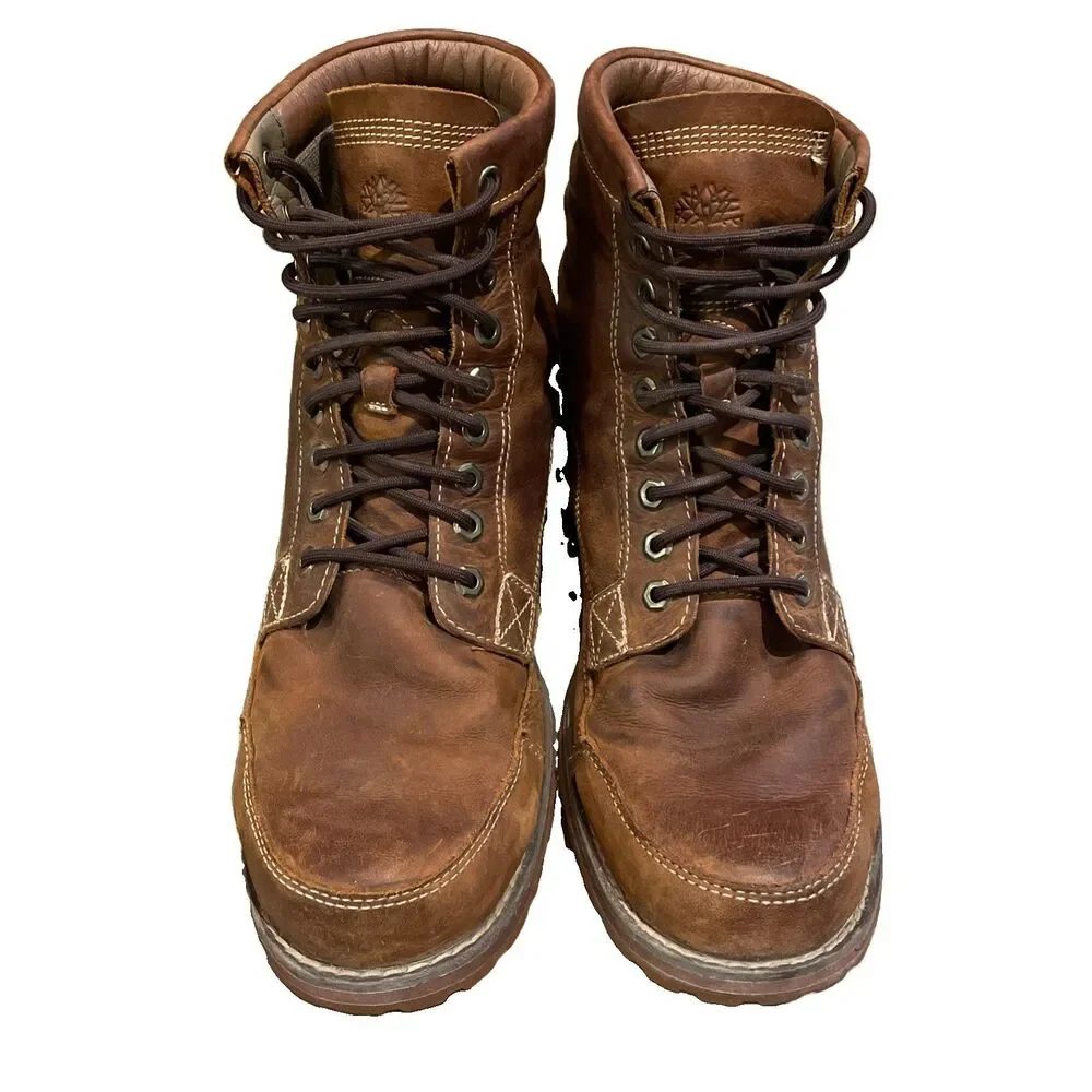 Timberland Earthkeepers Original 15551 Brown Leather Moc Toe Boots Men's 11.5